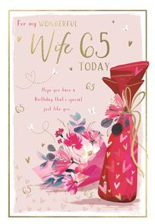 Wonderful Wife 65 Today - Birthday card