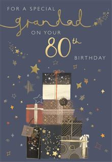 Special Grandad on Your 80th Birthday card