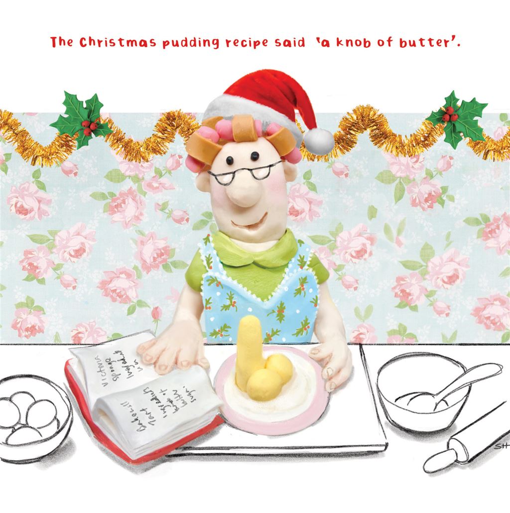 A knob of butter -  funny Christmas card