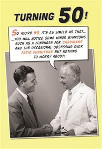 Turning 50 - funny  Birthday card