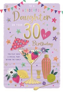 To a Wonderful Daughter on your 30th Birthday card