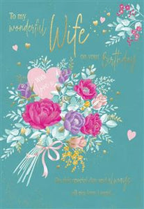 Wonderful Wife on Your Birthday  - card