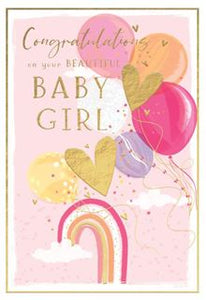 Beautiful baby girl card