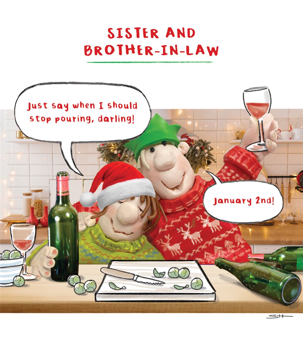 Sister and Brother-in-law  - funny Christmas card