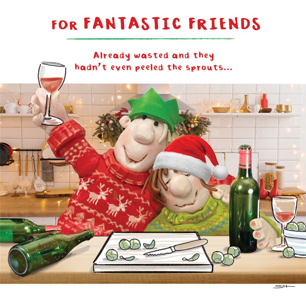 Fantastic Friends - funny Christmas card