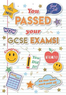 You passed your GCSE exams  - Congratulations card