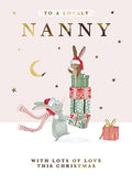 Nanny Rabbit &  Presents - Christmas card