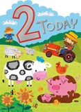 On the farm - 2nd birthday card