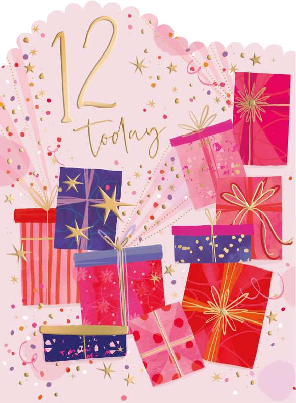 Pink, 12th Birthday card