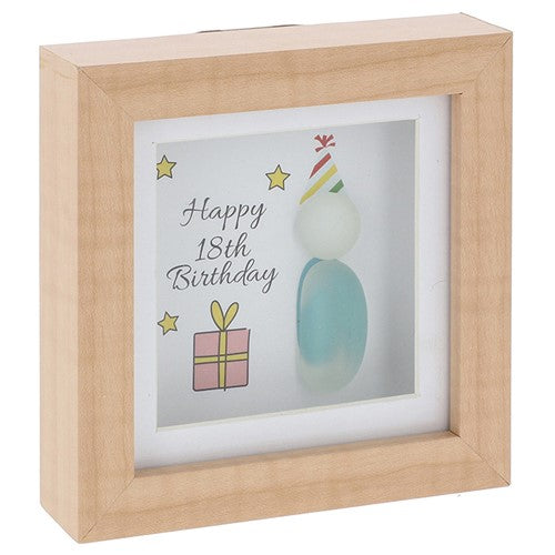 Happy 18th birthday- Pebble Glass art