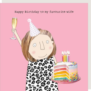 Happy Birthday favourite Wife - Rosie Made a Thing card