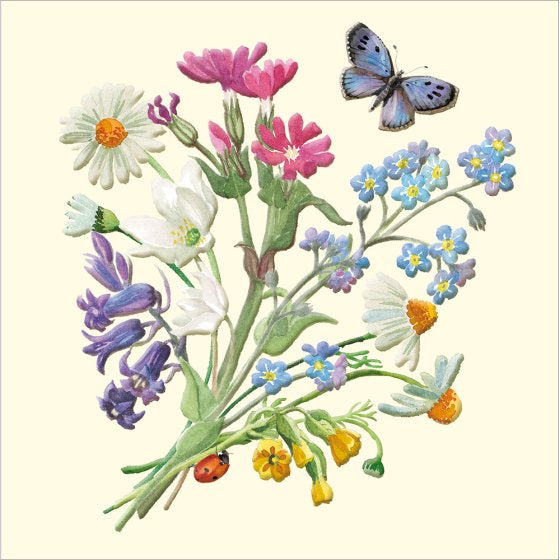 Wildflowers with butterfly - Emma Bridgewater blank greetings card