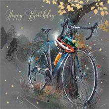 Bike with helmet- birthday card