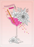 Pink cocktail - Birthday card