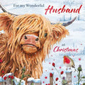 Husband, Highland cow - Christmas card