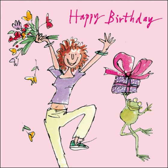 Dancing Frog - Quentin Blake birthday card