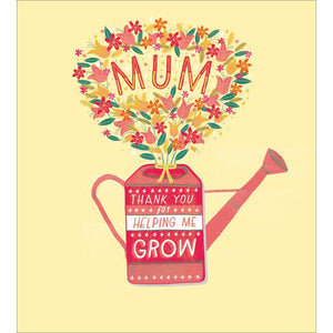 For helping me  grow - small, Birthday card