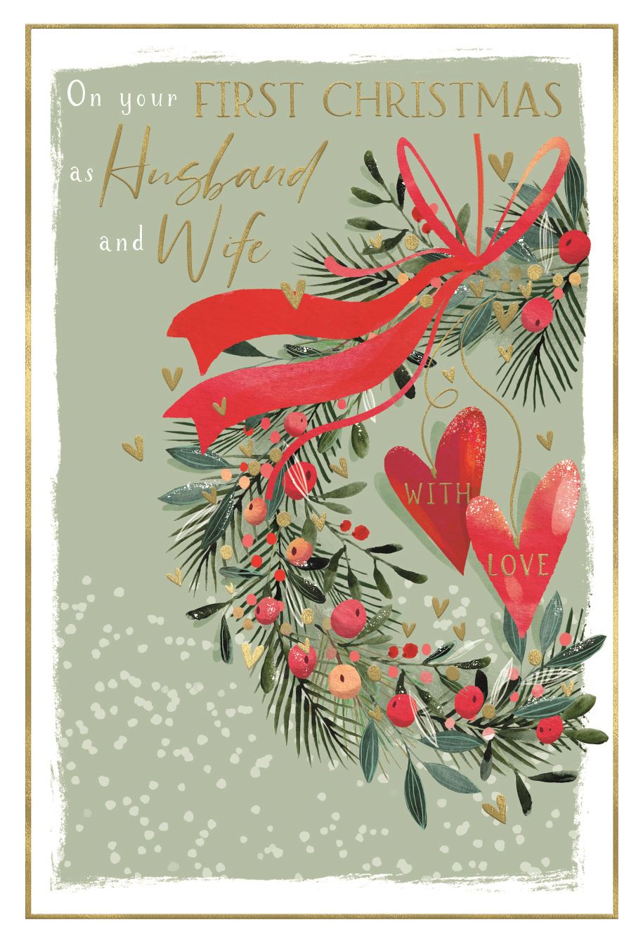 1st Christmas As Husband & Wife - Christmas card