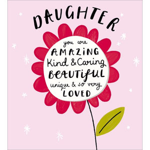 Daughter - small, Birthday card