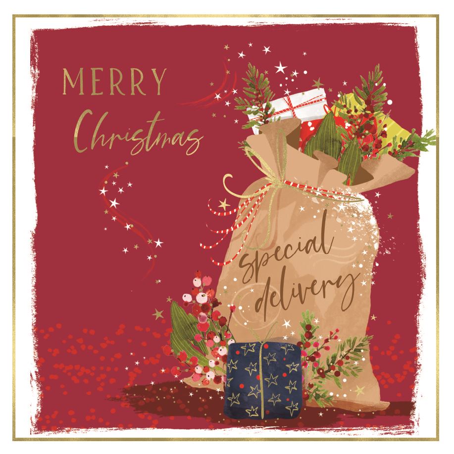 Christmas sack- Box 8 Luxury Christmas card