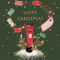 Festive postbox- Box 8 Luxury Christmas card