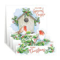 Special Couple, robins - pop up Christmas card