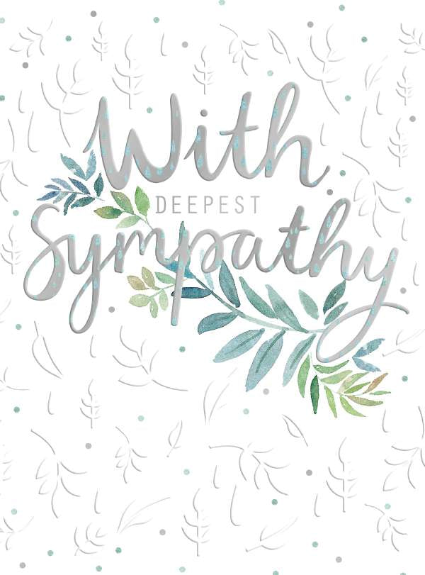 With sympathy card