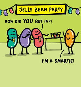 Jelly Bean party  - birthday card