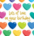 Hearts - birthday card