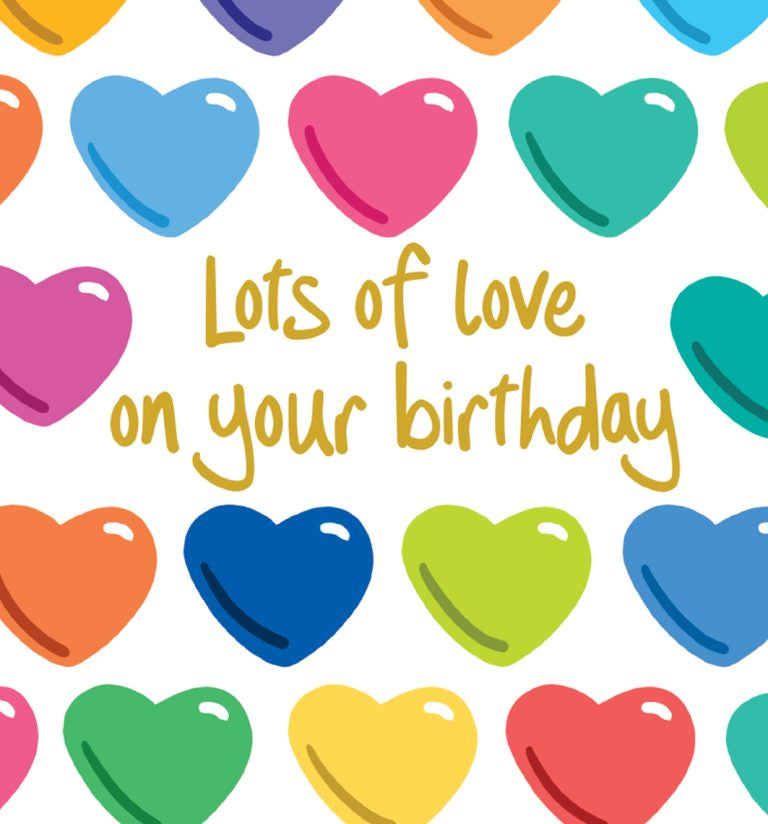 Hearts - birthday card