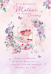 Wonderful Mother on your Birthday card