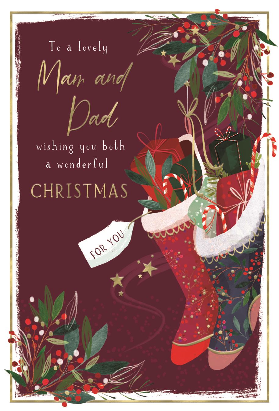 Mam & Dad - Christmas card
