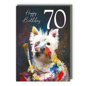 The painter, 70  - birthday card