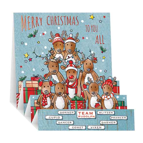To you all, Team Rudolph - pop up Christmas card