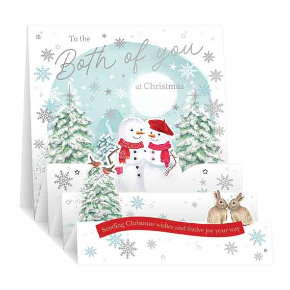 Both of you, Snowmen  - pop up Christmas card
