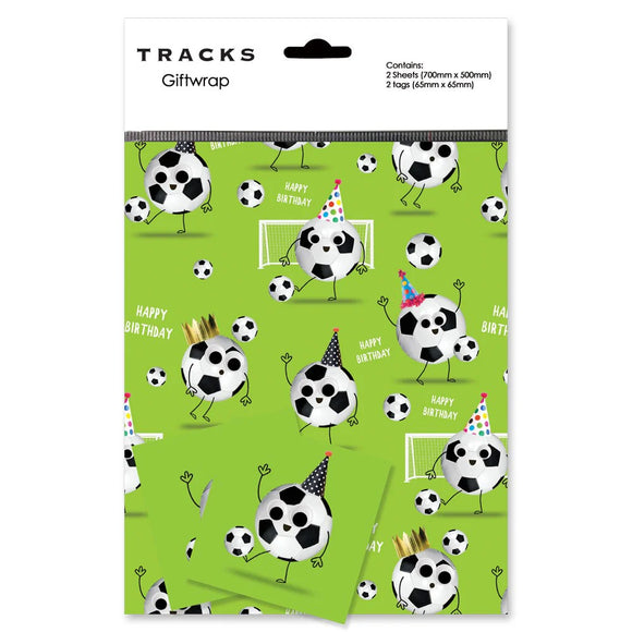 Funny Footballs - gift wrap pack