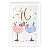 BE-GIN - 40th Birthday card