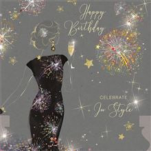 Black Dress - Birthday card