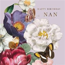 Wonderful Nan - floral birthday card