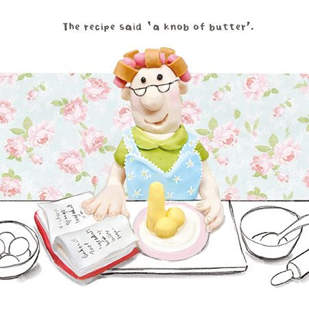 Knob of butter  -  birthday comedy card