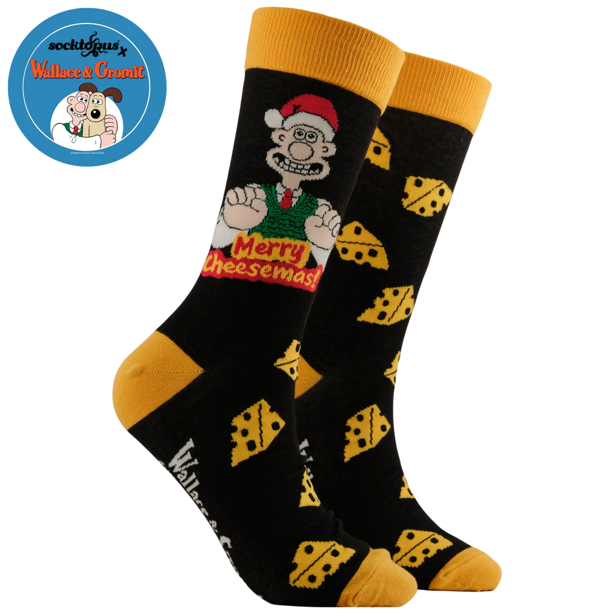 Socktopus W&G “Merry Cheesemas” size 9-12 - Adult - Socks