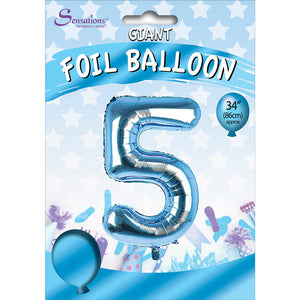 5 - 30"  Blue  helium balloon