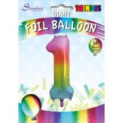 1 - Large 30” multi-coloured Helium-Filled Balloon