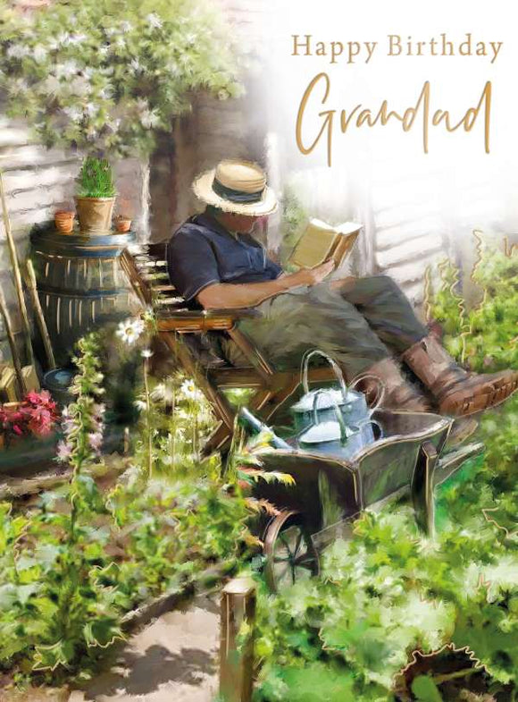 Grandad, garden Birthday card