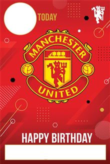 Manchester United football club - birthday card to personalise