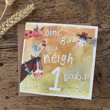 1 today! - Alex Clark 1st Birthday Card