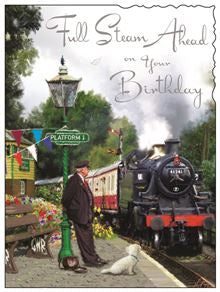 Full Steam Ahead - Jonny Javelin birthday card