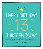 Official teenager - 13th birthday card