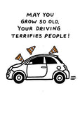 Your driving terrifies people - birthday card