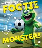 Footie Monster - Birthday card